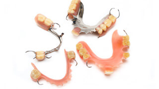 various partial dentures 